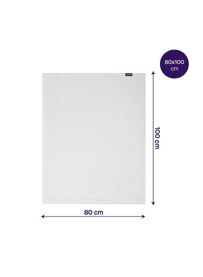 Clevamama Cellular Blanket  80x100 Cm White - Image 4