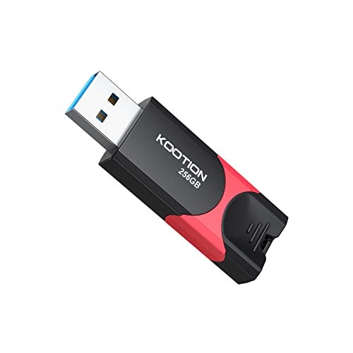 Kootion 256 GB USB 3.0 Flash Drive KOOTION Flash Drive 3.0 Thumb Drive Retractable 256G Memory Stick USB Drive Jump Drive Rugged with LED Indicator for Data Storage and Transfer - Image 1