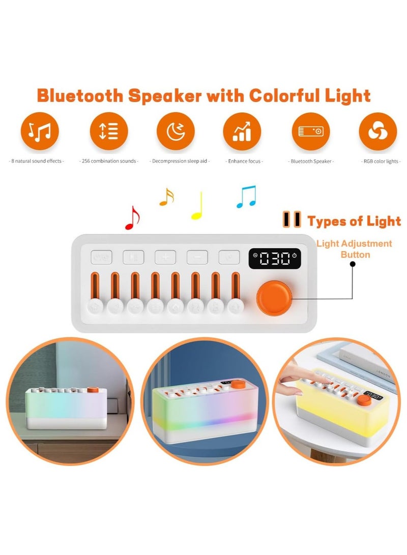 جهاز أصوات للنوم، جهاز للضوضاء البيضاء، سماعة بلوتوث، هدية لممارسة التأمل، التعلم، اليوجا، والمكتب. - Image 5