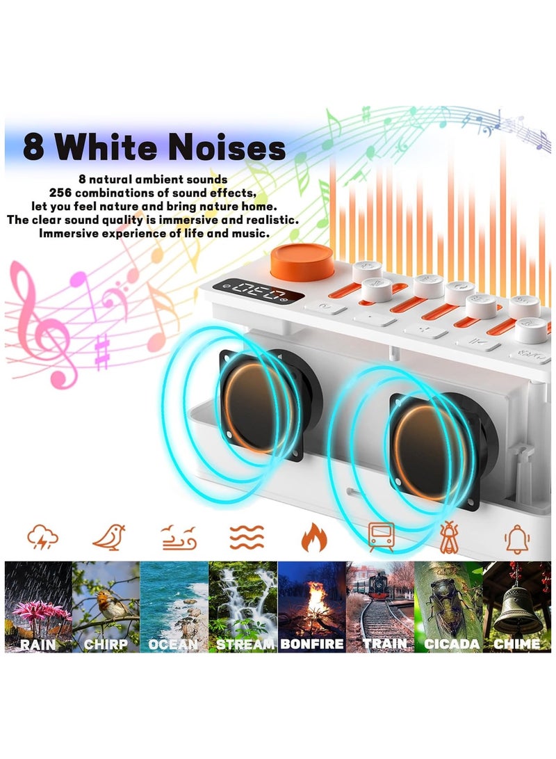 جهاز أصوات للنوم، جهاز للضوضاء البيضاء، سماعة بلوتوث، هدية لممارسة التأمل، التعلم، اليوجا، والمكتب. - Image 3