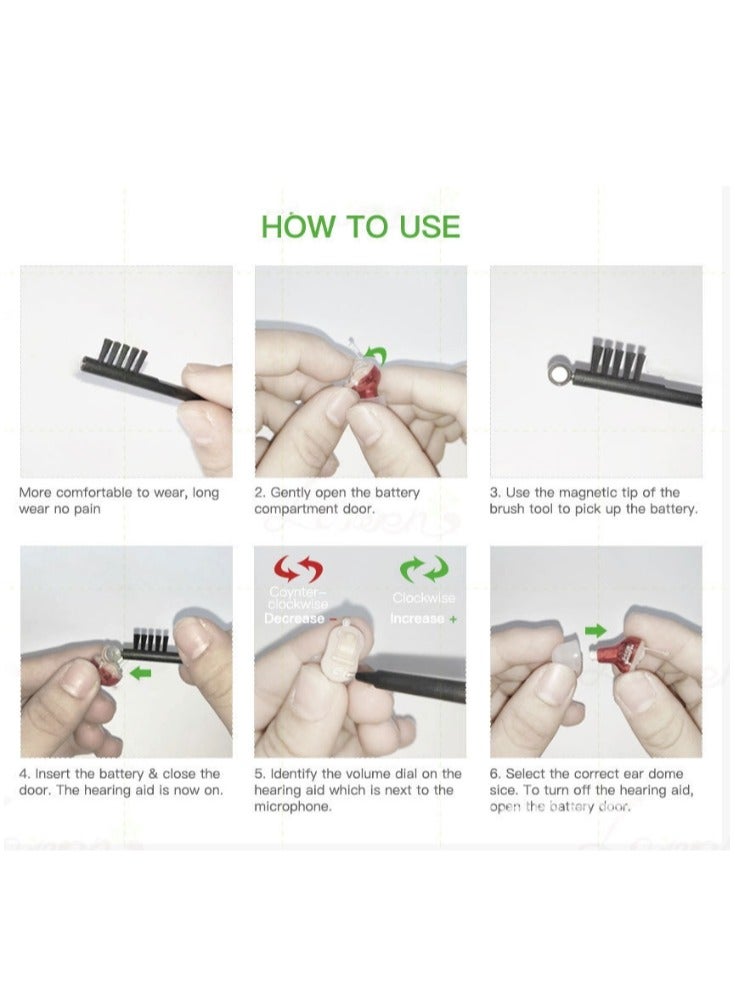 Mini Invisible Hearing-aid Sound Amplifier Volume Adjustable Ear Hearing Assistant Helper for Deaf Elderly Ear Care(For Left Ear) - Image 5