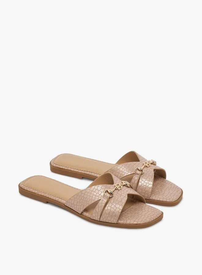 Women Cross Strap Slide Sandals