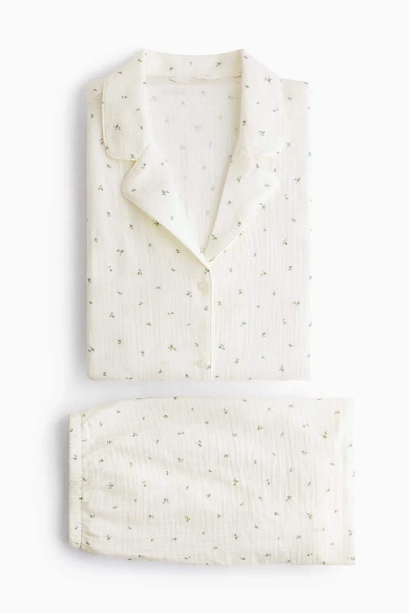 H&M  MAMA Cotton muslin pyjamas for Women | Best Price UAE