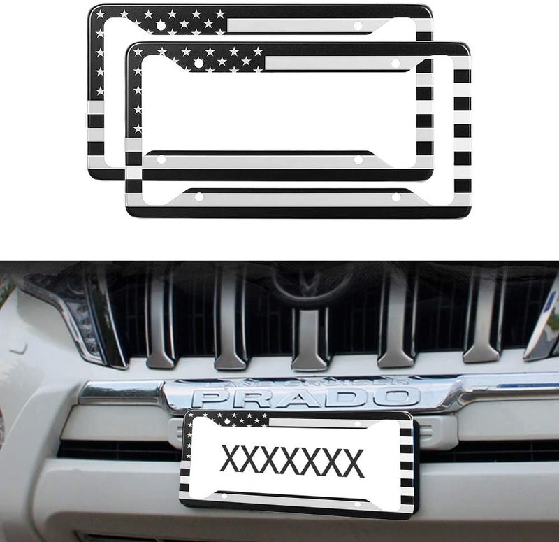 Vankcp USA Flag License Plate Holder Set - Image 4