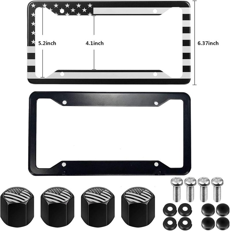 Vankcp USA Flag License Plate Holder Set - Image 2