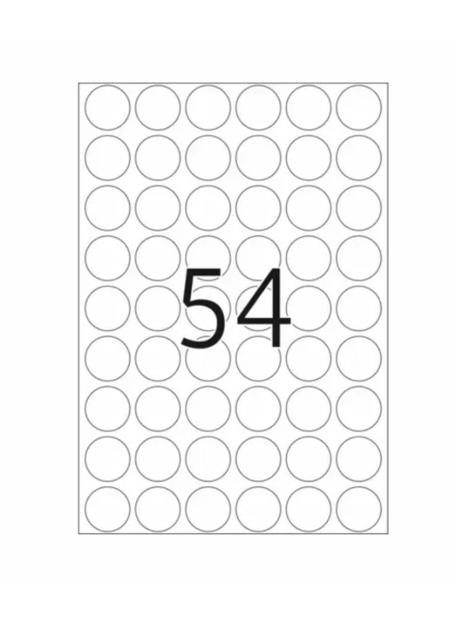 هيرما ملصقات متعددة الأغراض / نقاط ملونة، قطر 16 مم، دائرية، بيضاء، التصاق دائم، للكتابة اليدوية - Image 2