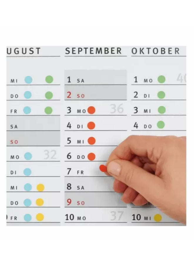 هيرما ملصقات متعددة الأغراض / نقاط ملونة، قطر 16 مم، دائرية، بيضاء، التصاق دائم، للكتابة اليدوية - Image 5