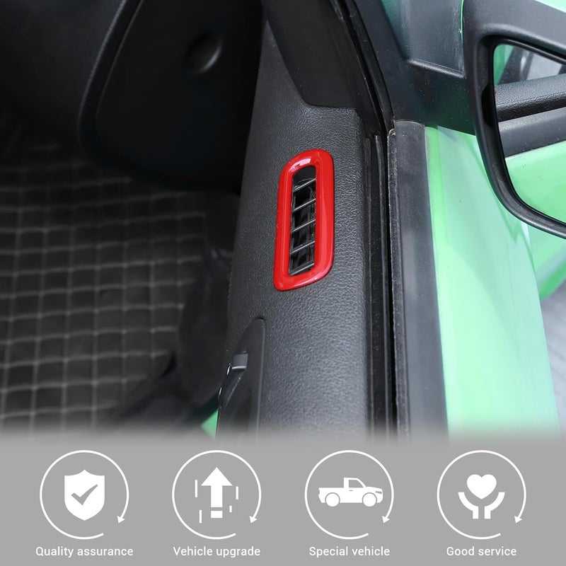 Jimen Car Interior Door Side AC Vent Outlet Cover Trim for Ford Mustang 2010-2014 - Red - Image 4
