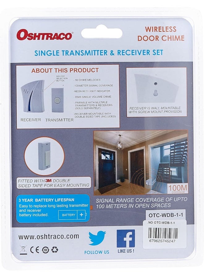 OSHTRACO جرس باب لاسلكي أوشتراكو OTC-WDB-1-1 - Image 2