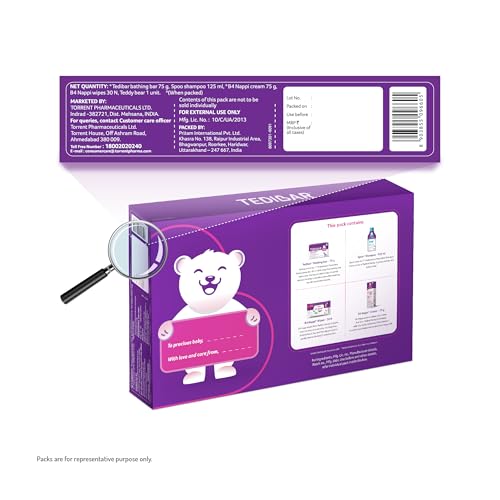 Tedibar Family Baby Care Collection by -Torrent Pharma | Baby Gift Pack | Baby's Bath Time Buddy | 5 Individual Product with Teddy Bear - Image 2