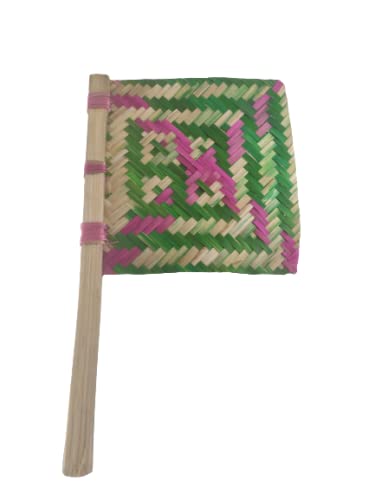 advancedestore مروحة بانكا مصنوعة يدويًا من الخيزران الطبيعي 41 سم 235 سم - Image 1