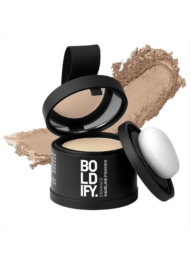 BOLDIFY Hairline Powder - Root Touch Up & Hair Loss Cover Up, Instant Gray Coverage 48-Hour Stain-Proof Hair Color Powder for Women & Men, Hair Fibers and Hair Topper Alternative (Light Blonde) - Image 2