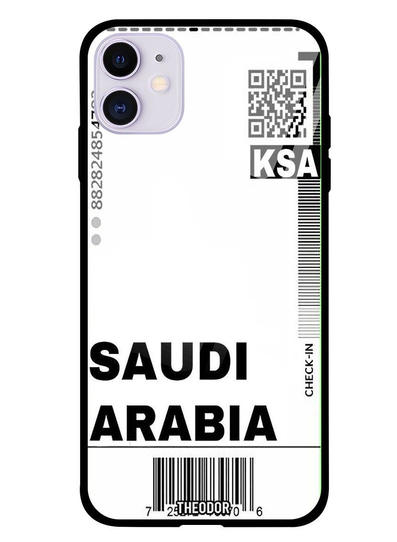 Theodor Protective Tempered Glass Case Cover IPHONE 12 6.1  Saudi boarding pass - Image 1