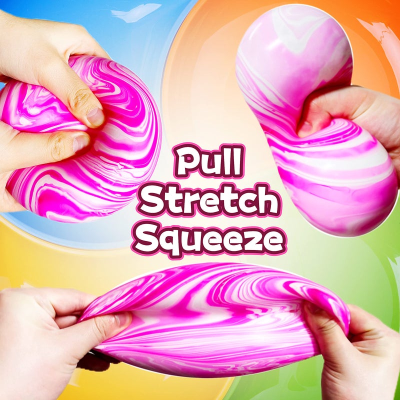 Kawaite Giant Stretchy Stress Squeeze Balls - Squishy Toys for Kids - Stretch and Pull, Jumbo Stress Dough Ball, Novelty Squishy Fidget Squeeze Toys Gifts for Boys, Girls, Adults (Pink) - Image 3