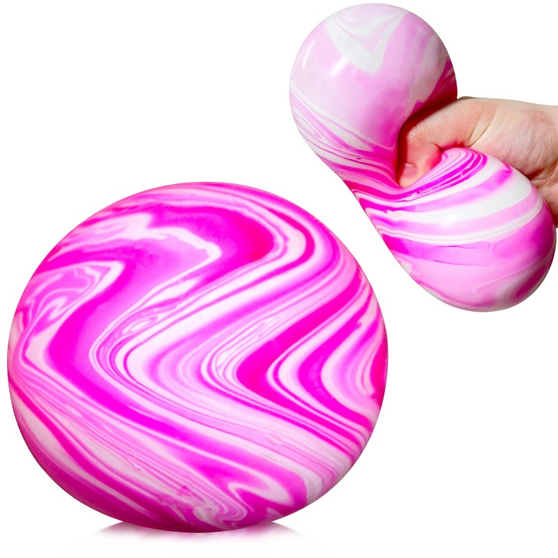 Kawaite Giant Stretchy Stress Squeeze Balls - Squishy Toys for Kids - Stretch and Pull, Jumbo Stress Dough Ball, Novelty Squishy Fidget Squeeze Toys Gifts for Boys, Girls, Adults (Pink) - Image 1