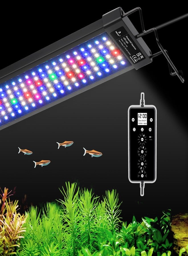 fishkeeper LED Aquarium Plant Light, 24/7 Full Spectrum Aquarium Light with 5 Nature Weather Mode, Auto On Off with Timer for 12-18 Inch Fish Tank, Adjustable Colors/Brightness with Memory Function - Image 1