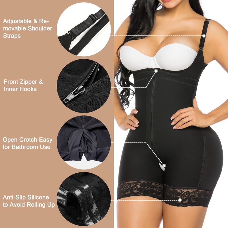 2023 Conjoined Body Shaping Clothing Fajas Colombianas Shapewear High-Weight Mesh Fabric - Image 4