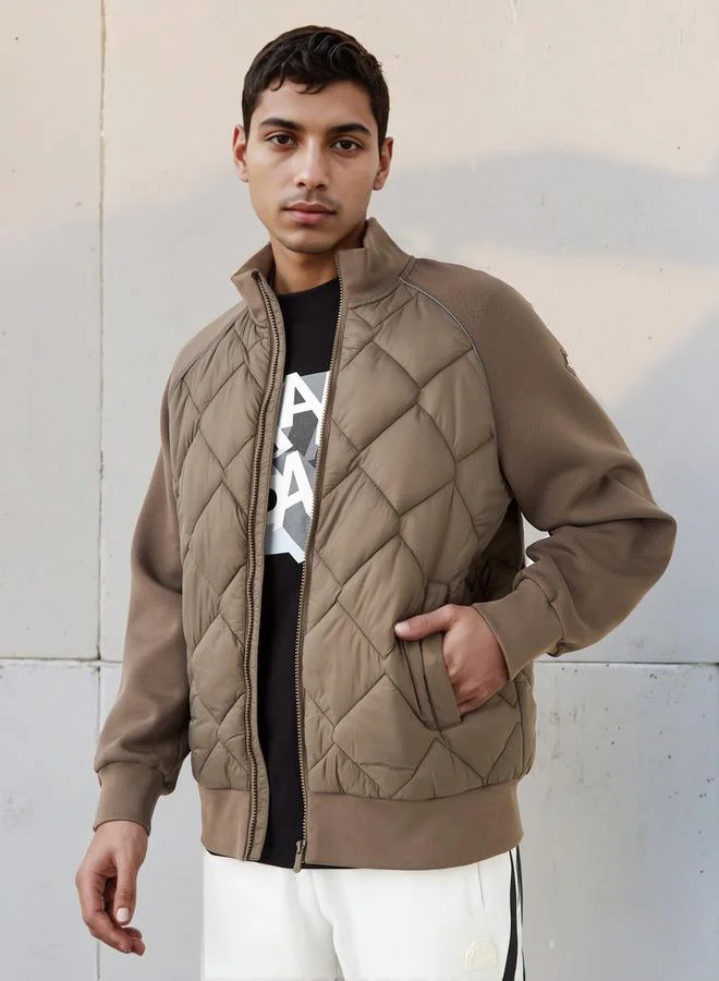 Kappa Kappa Men Quilted Zip Closure Jacket