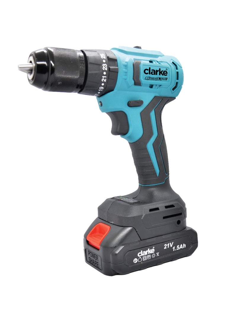 Clarke Cordless Hammer Drill 21V Heavy Duty Model No. CLCRD21HD