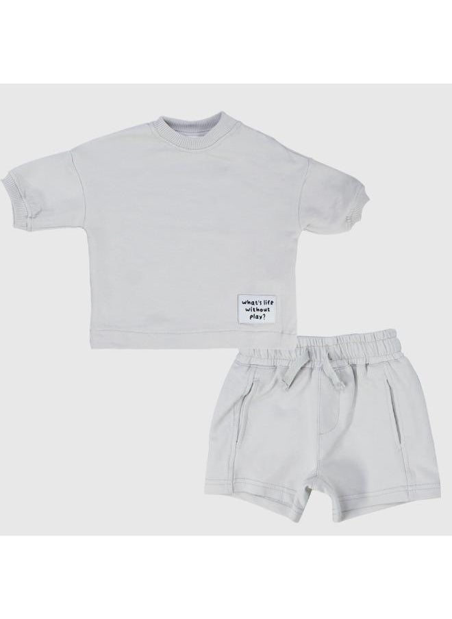 playmore - Unisex Grey 2-Piece Outfit Set - Image 1