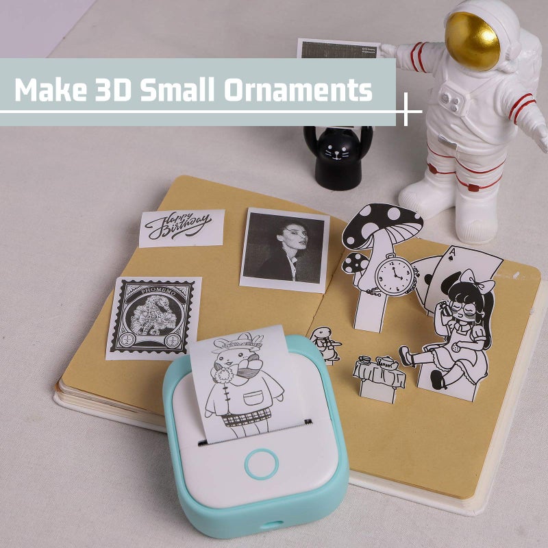 Memoking ورق حراري ميموكينغ T02/M02X/M02L أبيض - غير لاصق لمدة 10 سنوات 53 مم × 6.5 م لملاحظات الدراسة وصور المجلات والنصوص والمزيد، 3 لفات - Image 5