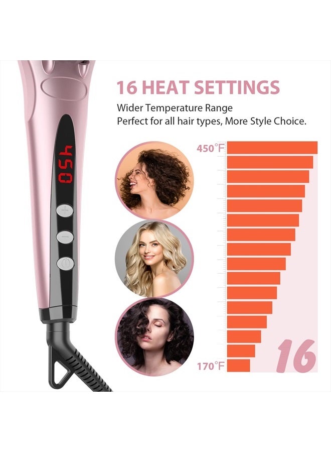 miropure Enhanced Hair Straightener Heat Brush by MiroPure, 2-in-1 Ceramic Ionic Straightening Brush, Hot Comb with Anti-Scald Feature, Auto Temperature Lock & Auto-Off Function (Pink) 4 Piece Set - Image 4