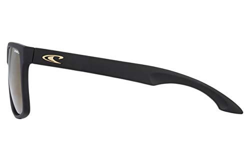 O'NEILL Harlyn 2.0 Men's Large Fit Square Polarized Sunglasses, 57 mm, Matte Black with Gold Mirror Lens - Image 3