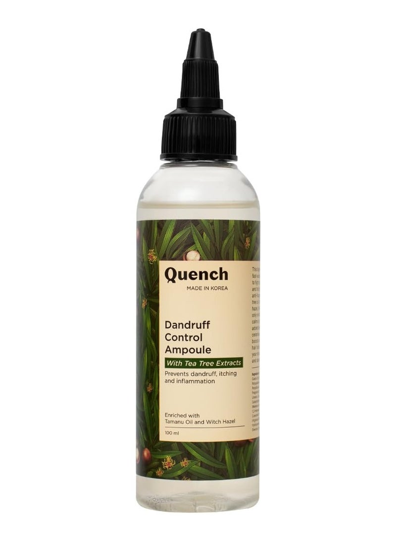 Quench Dandruff Control Hair Serum With Tea Tree Extracts | Treats Dandruff, Flakes & Greasy Scalp | Strengthens & Deeply Conditions | Made In Korea (100Ml) - Image 1