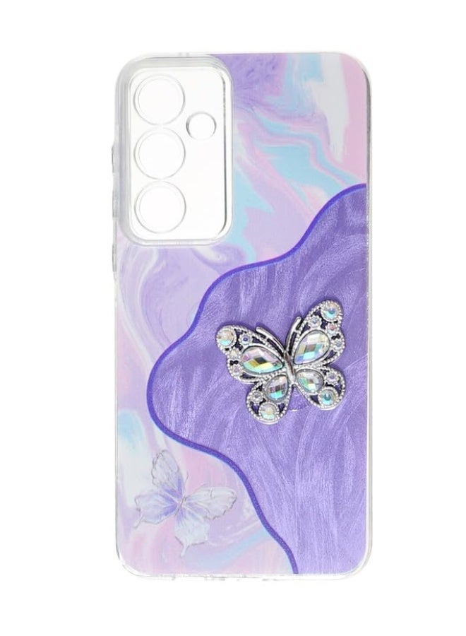 Plastic Back Cover For Samsung Galaxy A55, Multi Color - Image 1