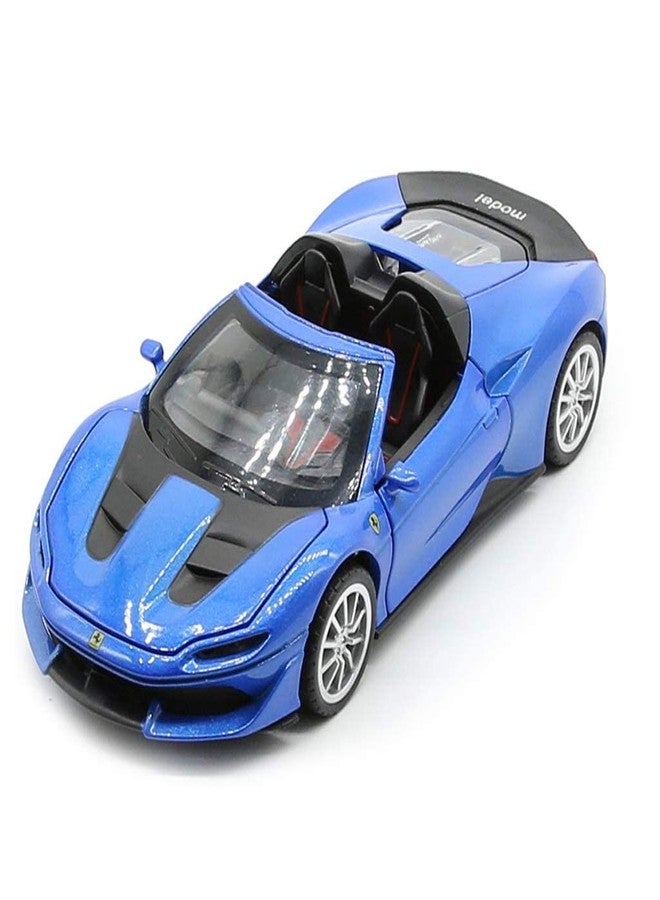 VARIYA ENTERPRISE 1:32 Diecast Ferrari J50 Alloy Metal Pull Back Die-Cast Car Scale Model Pullback with Sound Light Mini Auto Toy car for Kids Best Gifts Toys for Kids Boys(Blue) - Image 1