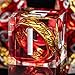 OUKELANWO Magic Lord Rings DND Dice Set with Box 7Pcs Resin LOTR DD Dice Set for Role Playing Game Red Dungeons Dragons D and D Sharp Edge Dice D20 D12 D10 D8 D6 D4 - Image 2