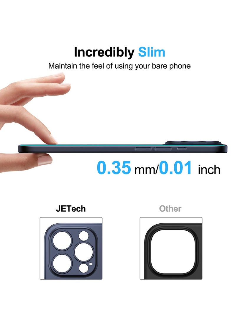 Jetech Ultra Slim 0.35mm Thin Case For Iphone 15 Pro Max 6.7 Inch Camera Lens Cover Lightweight Matte Finish Pp Hard Minimalist Case Support Wireless Charging Black Titanium  - Image 3