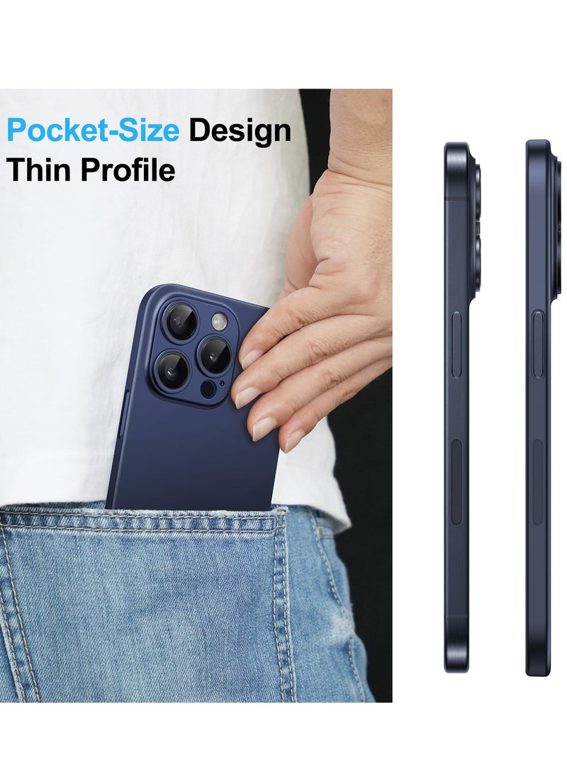 Jetech Ultra Slim 0.35mm Thin Case For Iphone 15 Pro Max 6.7 Inch Camera Lens Cover Lightweight Matte Finish Pp Hard Minimalist Case Support Wireless Charging Black Titanium  - Image 5