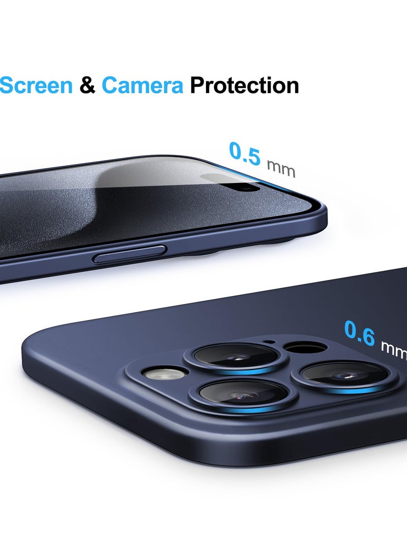 Jetech Ultra Slim 0.35mm Thin Case For Iphone 15 Pro Max 6.7 Inch Camera Lens Cover Lightweight Matte Finish Pp Hard Minimalist Case Support Wireless Charging Black Titanium  - Image 4