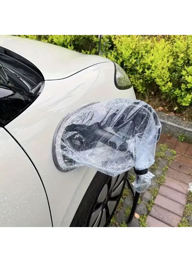 غطاء منفذ شحن السيارات الكهربائية من نوع PVC الشفاف نوع 1 متين مقاوم للماء مع قفل قطعة واحدة - Image 5