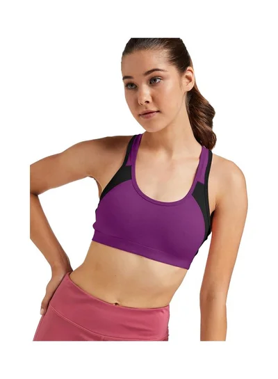 JOCKEY Jockey 1380 Women Wire free Padded Super Combed Cotton Elastane Stretch Full Coverage Racer Back Styling Active Bra with Stay Fresh and Moisture Move Treatment Purple Glory and Black L