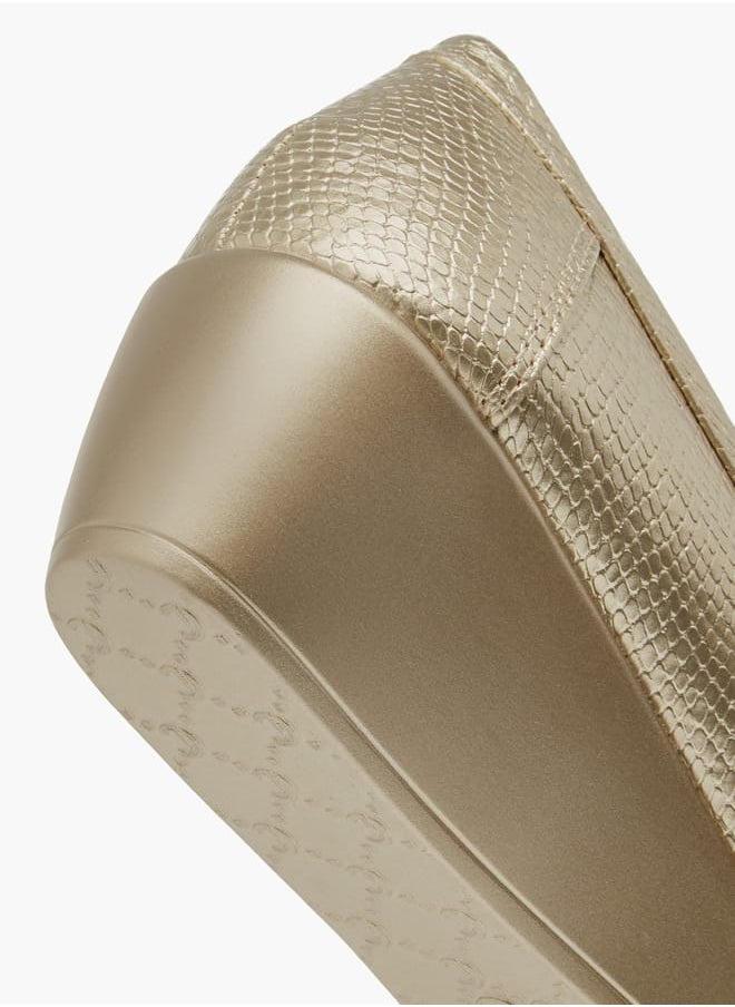 Le Confort Women Textured Slip-On Loafers with Wedge Heels  - Image 5