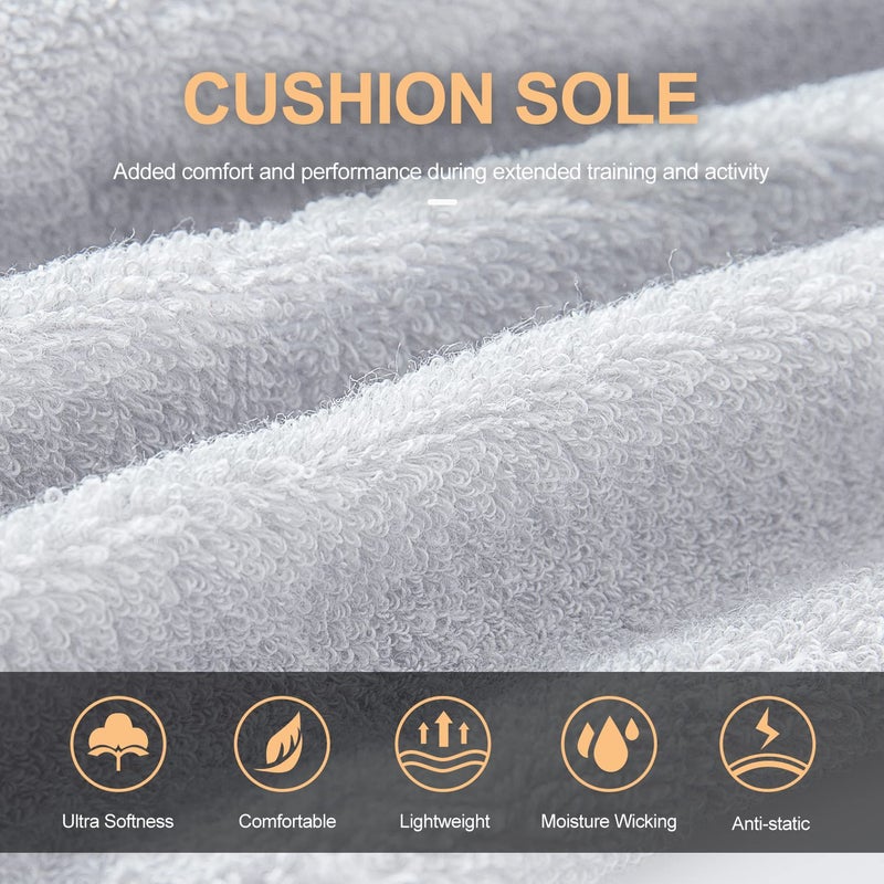 CS CELERSPORT Cushion No Show Tab Athletic Running Socks for Men and Women (6 Pairs),XL, White - Image 5