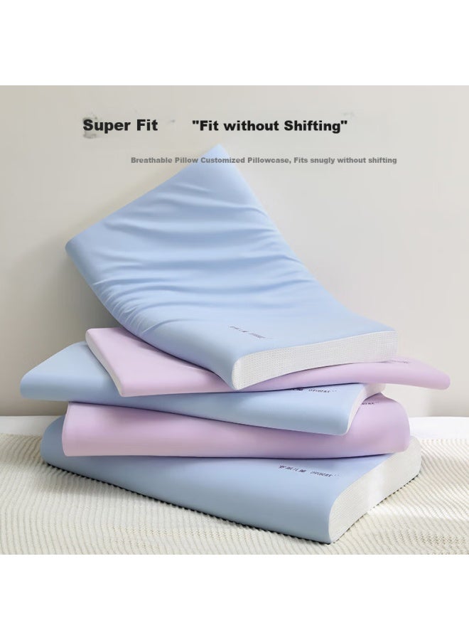 Luolaikids Breathable Pillowcase Single Pillowcase A Class Cotton Knitted 1 Piece Purple 9cm