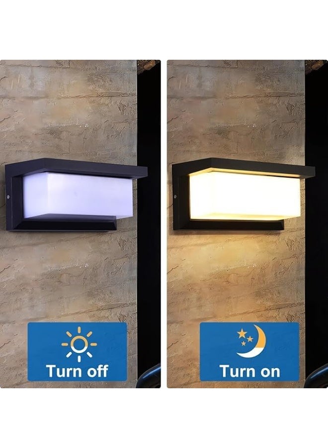 ALMIFTAH 2 Pack Outdoor Wall Lights, 3000K Warm White Black Wall Sconce Ip65 Waterproof Outdoor Light Fixtures Wall Mount Outside Lights for House Garden Front Bathroom Garage - Image 3