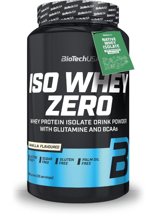 BiotechUSA - ISOWhey ZERO, ISO Protein (Vanilla) 908 gms - Image 1