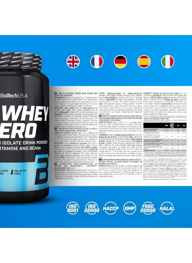 BiotechUSA - ISOWhey ZERO, ISO Protein (Vanilla) 908 gms - Image 4