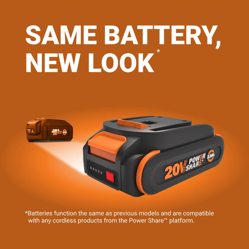 ووركس بطارية WORX 20V PowerShare Lithium-ION 2.0 Ah 1 قطعة WA3669 - Image 5