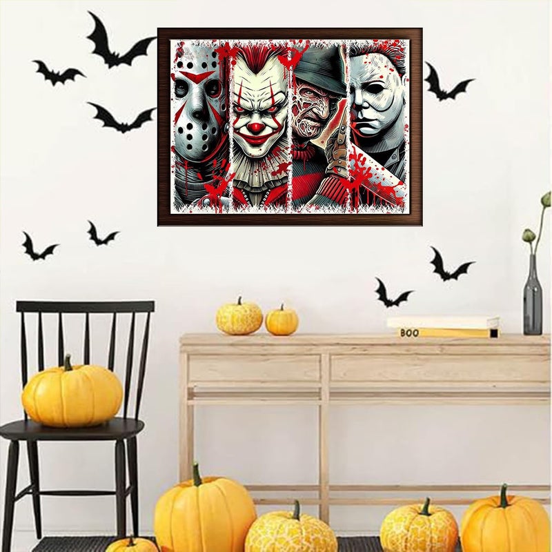MBNTJHT Halloween Diamond Painting Kits for Adults Beginners,5D Full Round Drill Horror Movie Diamond Art Kits for Adults,DIY Gem Art Painting and Crafts for Holiday Gifts 12x16 Inch. - Image 5