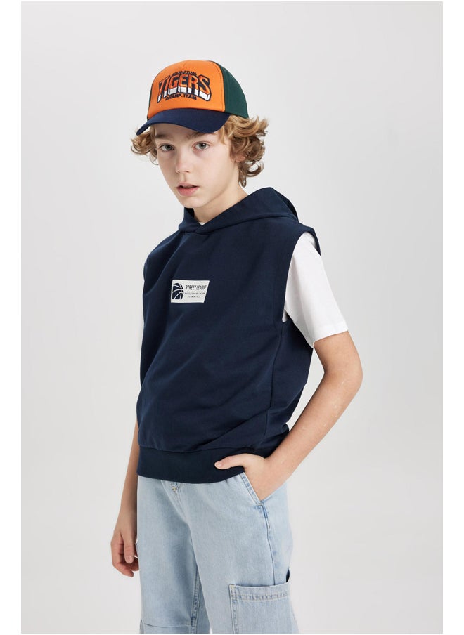 DeFacto - Boy Regular Fit Hooded Sleeveless Knitted Vest - Image 1