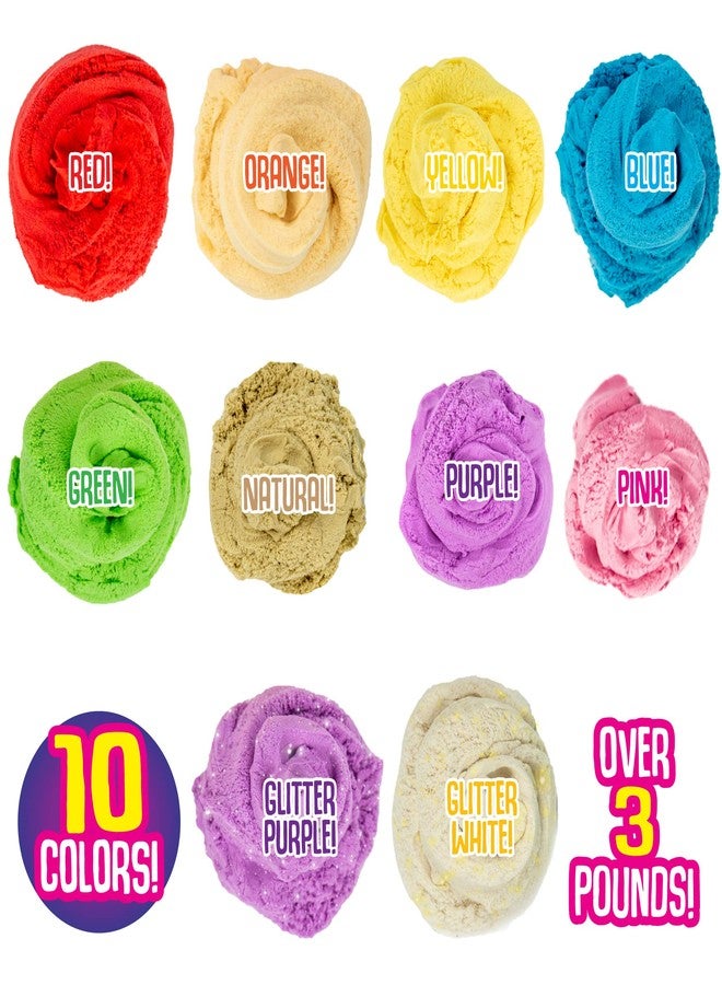 SLIMYSAND SLIMYGLOOP SLIMYSAND Value Pack by Horizon Group USA, Includes Over 3 lbs. of Stretchable, Expandable, Moldable, Non-Stick Slimy Play Sand in Resealable Bags, 10 - Image 2