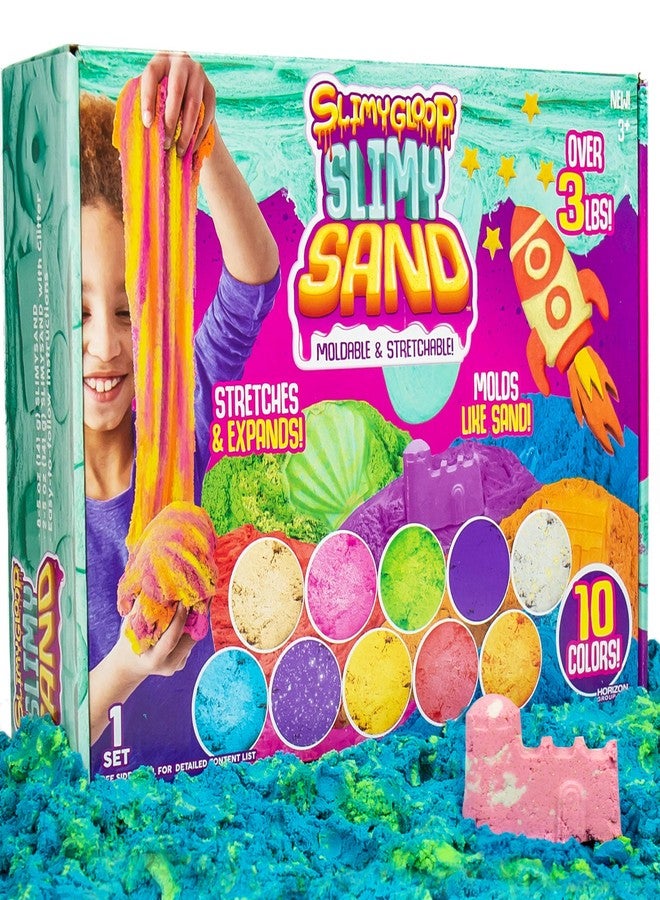 SLIMYSAND SLIMYGLOOP SLIMYSAND Value Pack by Horizon Group USA, Includes Over 3 lbs. of Stretchable, Expandable, Moldable, Non-Stick Slimy Play Sand in Resealable Bags, 10 - Image 1