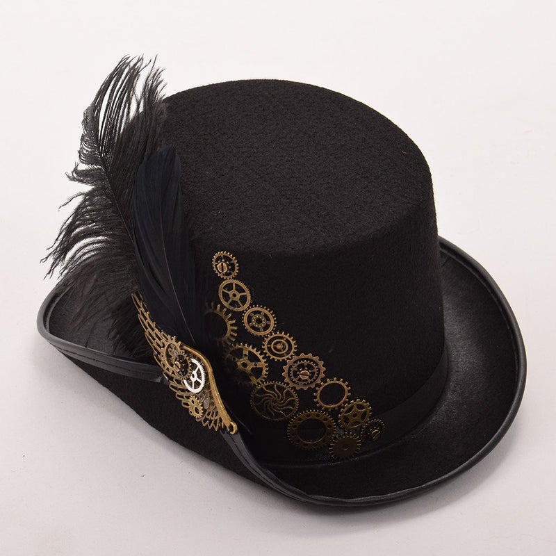 GRACEART Unisex Steampunk Top Hats with Goggles for Women Men - Image 5