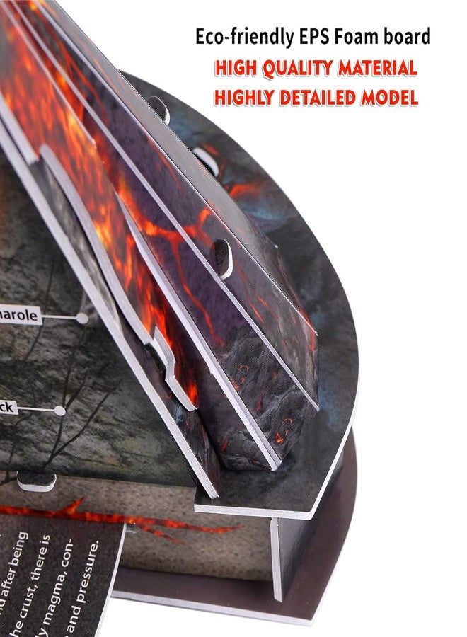 Kit4Curious 3D Volcano DIY Openable Science Model for Kids - DIY Geography Puzzle Kit - Educational Earth Science Activity Craft - STEM Learning Toy for Ages 6+ - Image 5