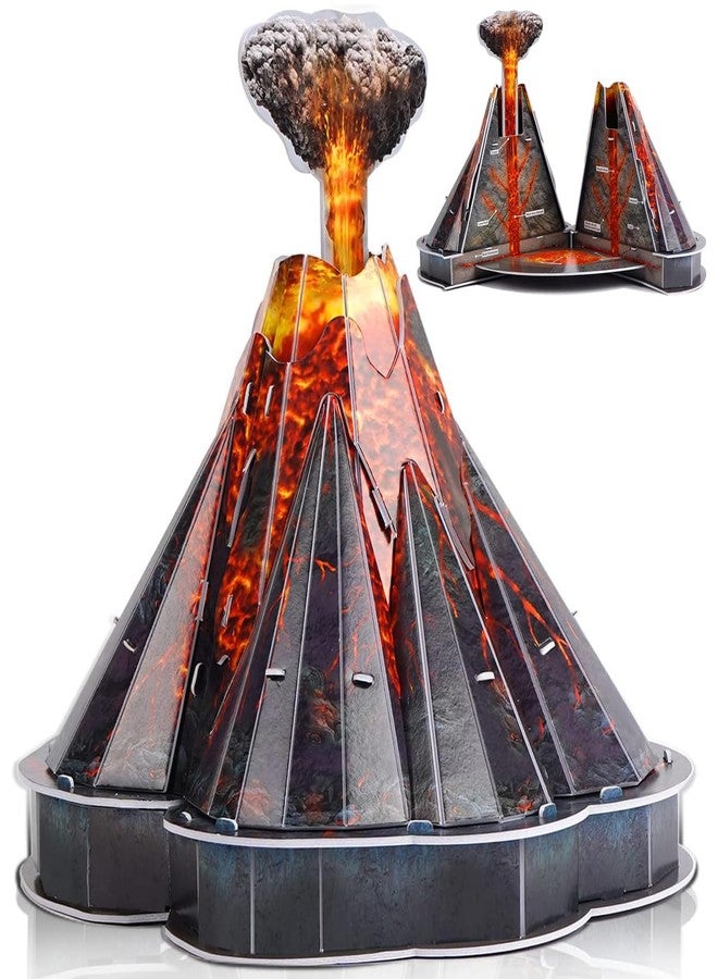 Kit4Curious 3D Volcano DIY Openable Science Model for Kids - DIY Geography Puzzle Kit - Educational Earth Science Activity Craft - STEM Learning Toy for Ages 6+ - Image 1